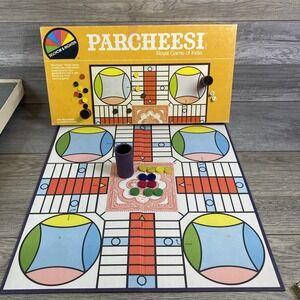 Parcheesi Board Game Royal Game‎ of India Selchow & Righter 1982 InComplete